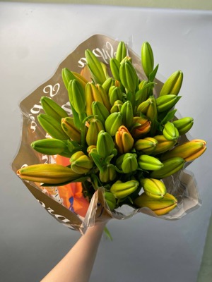 Лилия жёлтая (10 шт) with delivery to Astana