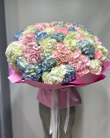 WOW Букет 51 гортензия микс  с доставкой по Астане