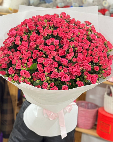 75 кустовых роз  с доставкой по Астане