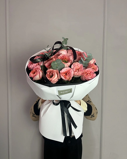 Букет из роз мандарин с доставкой по Астане