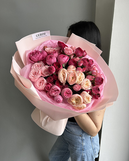 Кустовые розы 15 с доставкой по Астане