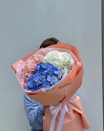 Букет из 3 гортензий микс  с доставкой по Astana