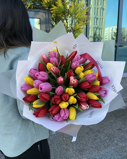 51 тюльпан микс  с доставкой по Astana