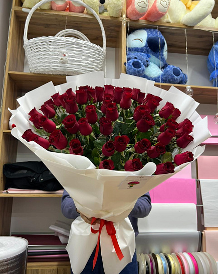 51 роза 80 см  с доставкой по Astana