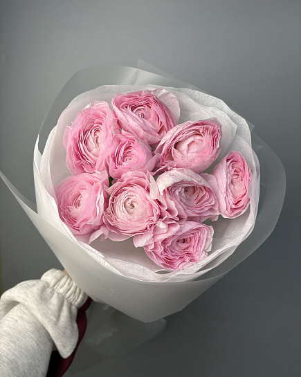 Ранунклюсы в букете 9 шт  с доставкой по Астане