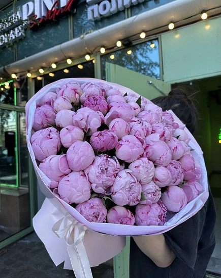 Пионы 51 шт с доставкой по Астане