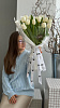 Моно букет из тюльпанов WHITE (15 шт)