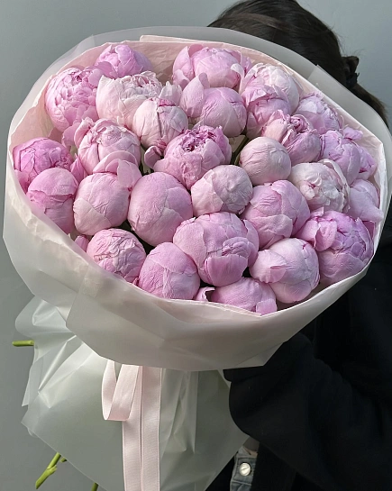 Пионы 31 шт с доставкой по Астане